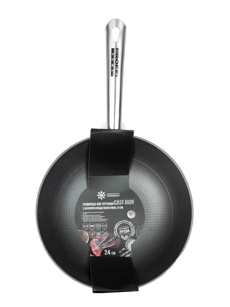 Сковорода-вок Proffi kitchen Cast Iron Proffi, 24см
