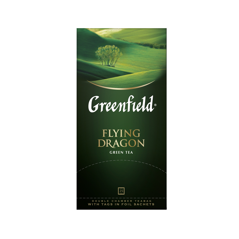 Чай Greenfield зеленый Flying Dragon, 25 пакетиков*2г