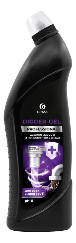 Средство Grass Digger-Gel для прочистки канализационных труб, 1л