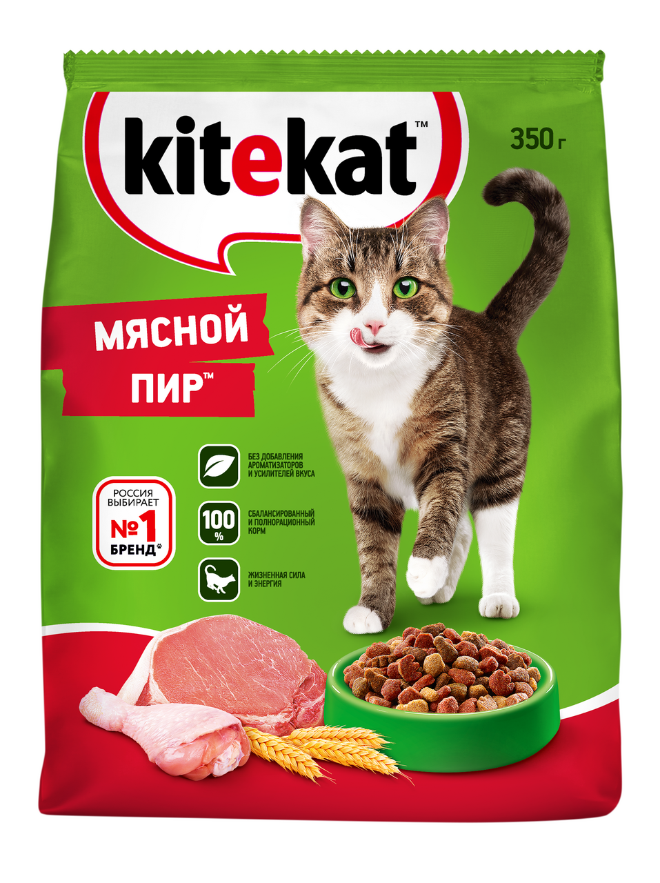 Корм для кошек Kitekat мяcной пир 350г