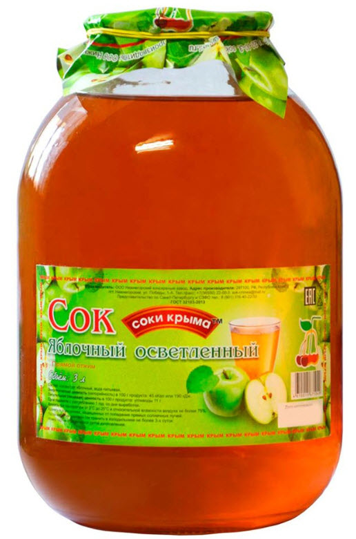 Сок Соки Крыма яблочный, 3л