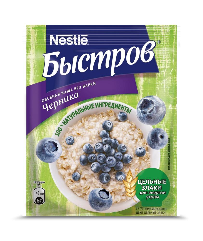 Каша овсяная Быстров черника, 40г
