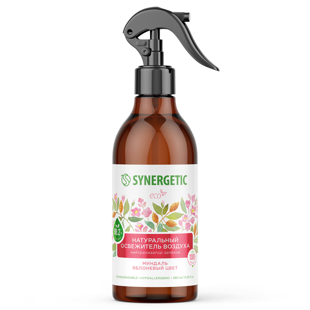 Освежитель воздуха Synergetic миндаль-яблоневый цвет, 380мл