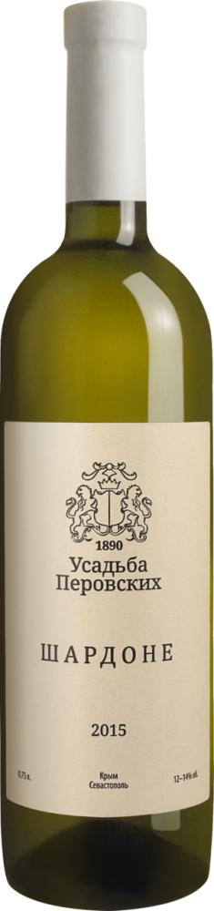 Вино Усадьба Перовских Шардоне белое сухое, 0.75л