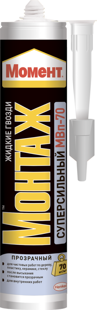 Клей Момент монтажный позрачный МВП-70, 280г