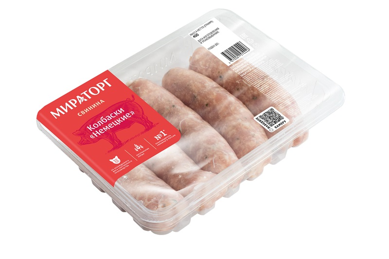 Колбаски Мираторг немецкие свинина охлажденное, 400г