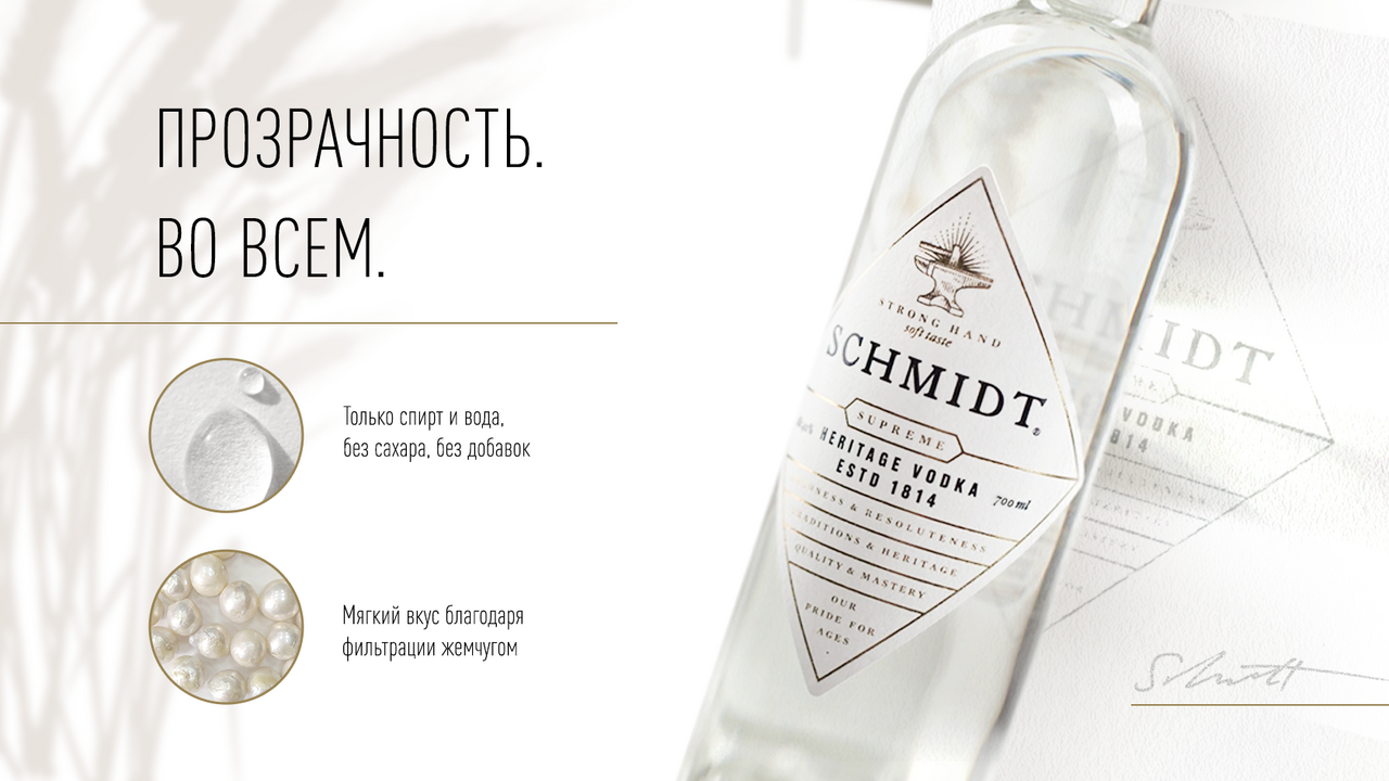 Водка Schmidt Supreme, 0.7л
