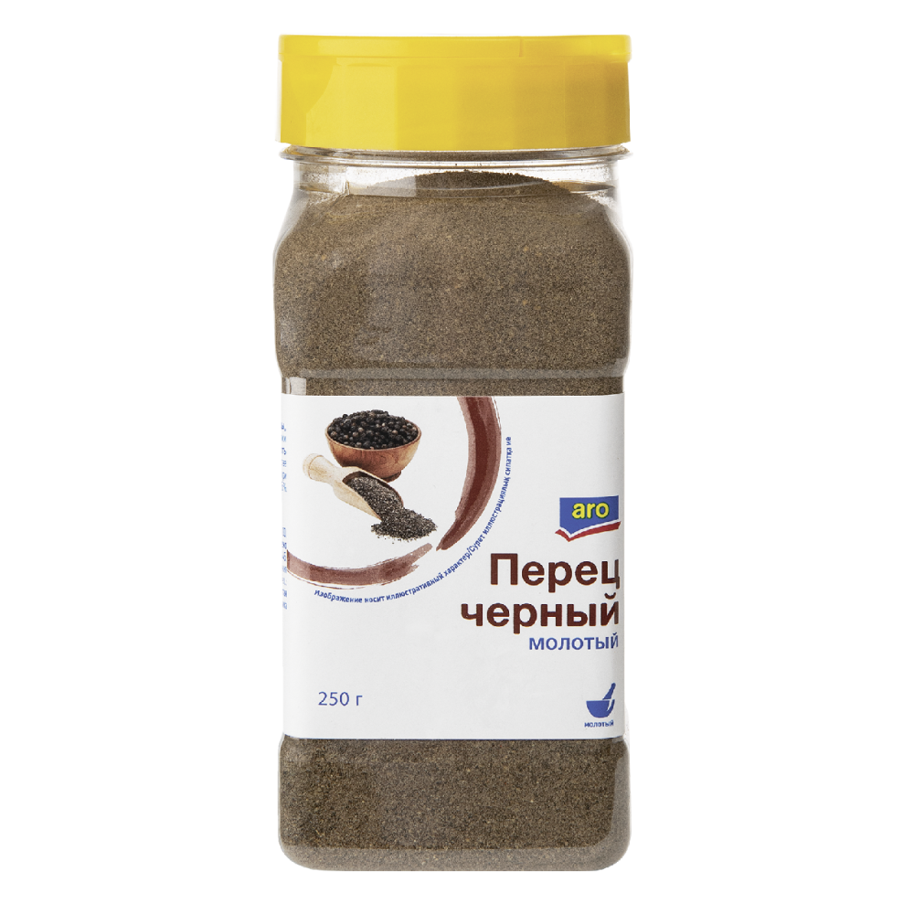 aro Перец черный молотый, 250г