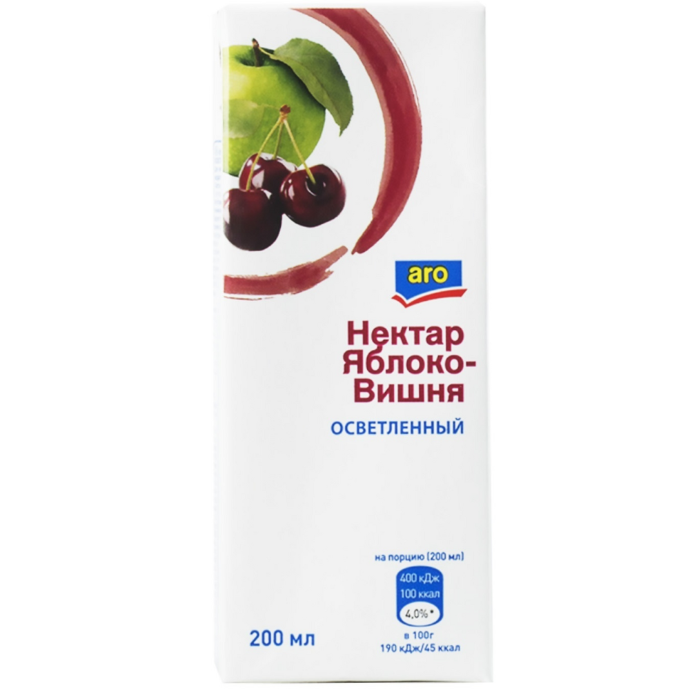 Нектар ARO яблоко-вишня, 0,2л