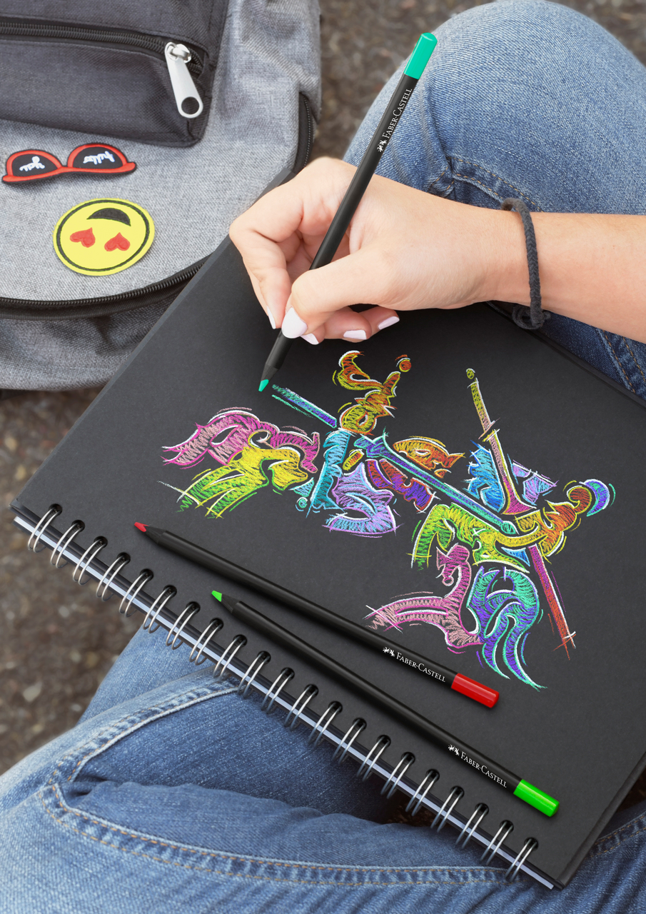 Карандаши цветные Faber-Castell Black edition, 12 цветов