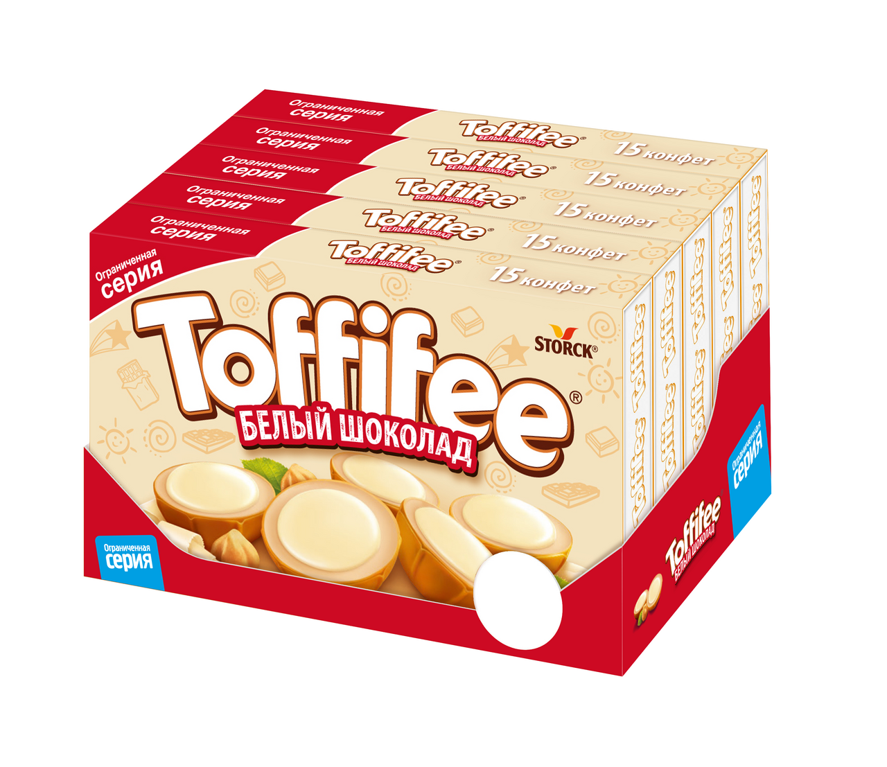 Конфеты Toffifee белый шоколад, 125г