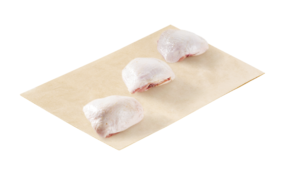 Бедро Ясные зори цыпленка-бройлера с кожей охлажденное