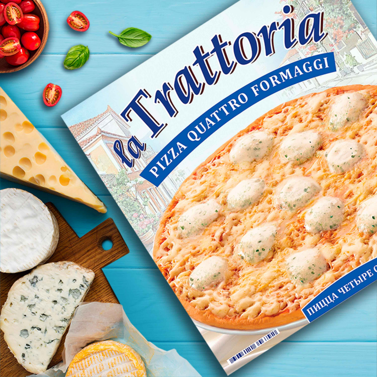 Пицца La Trattoria 4 сыра замороженная 335г