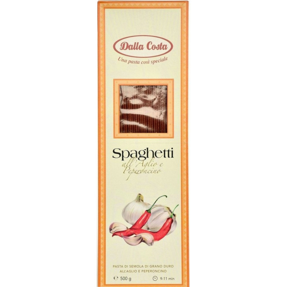 Макаронные изделия Dalla Costa Спагетти с чесноком и чили 500 г