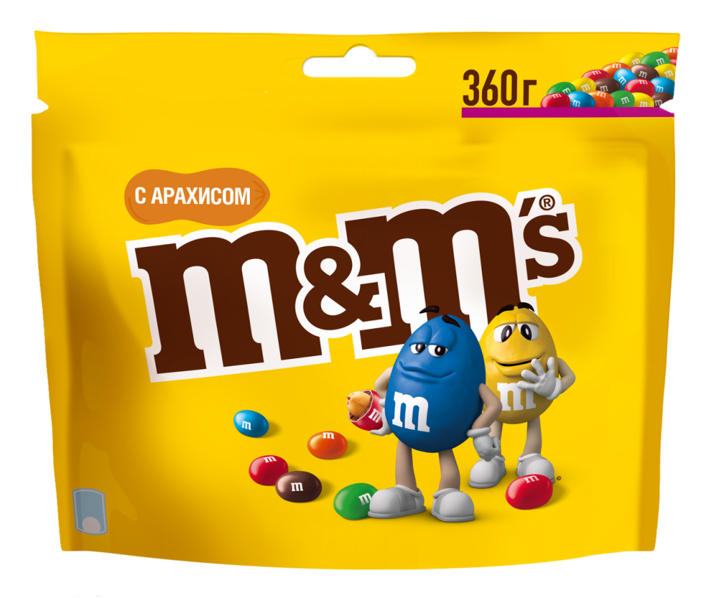 Драже M&M's с арахисом 0,36кг