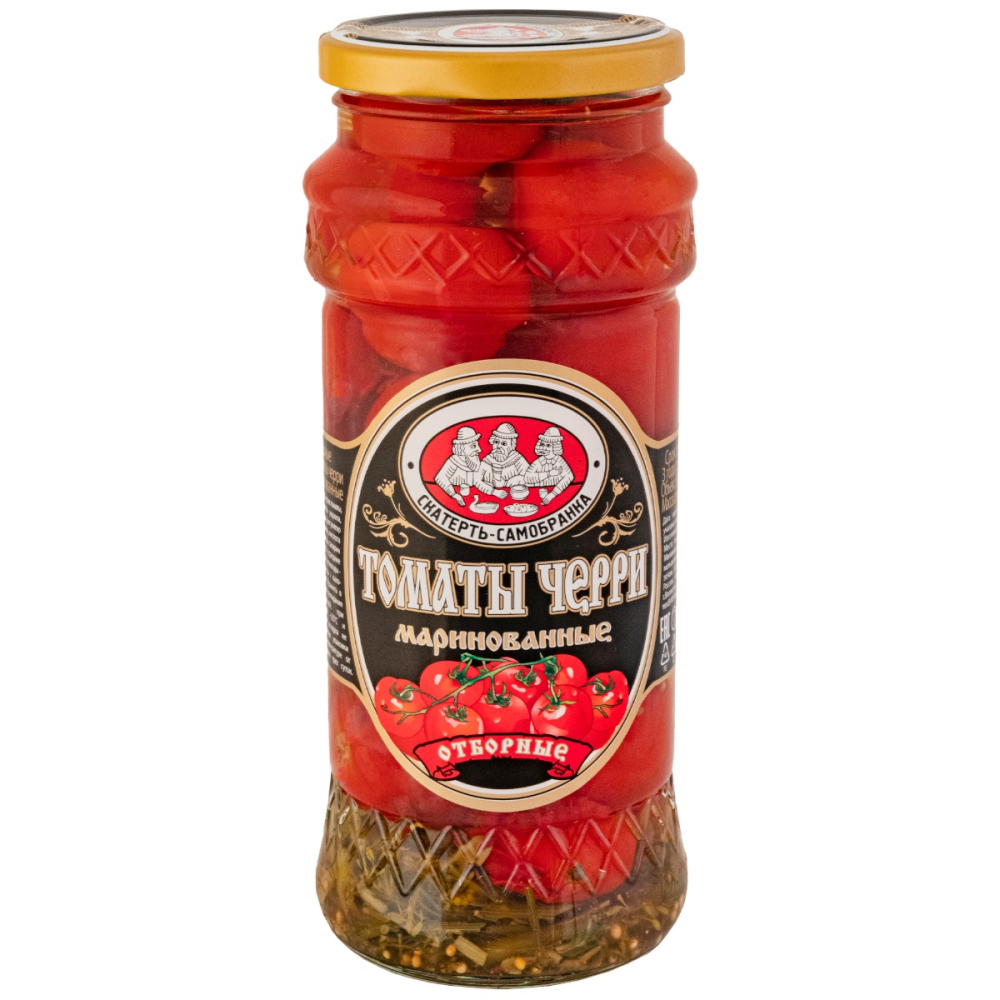 Томаты Скатерть-Самобранка черри маринованные отборные, 530г