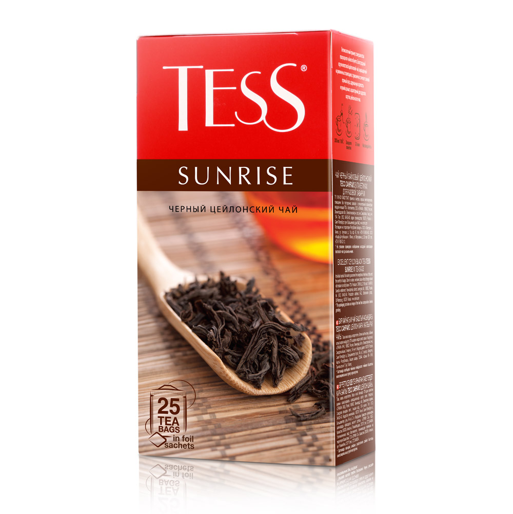 Чай черный Tess Sunrise в пакетиках (1.8г x 25шт), 45г