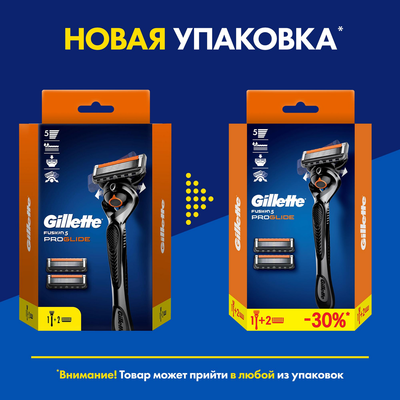 Бритва Gillette Fusion Proglide 5 + 1 кассета + 2 кассеты