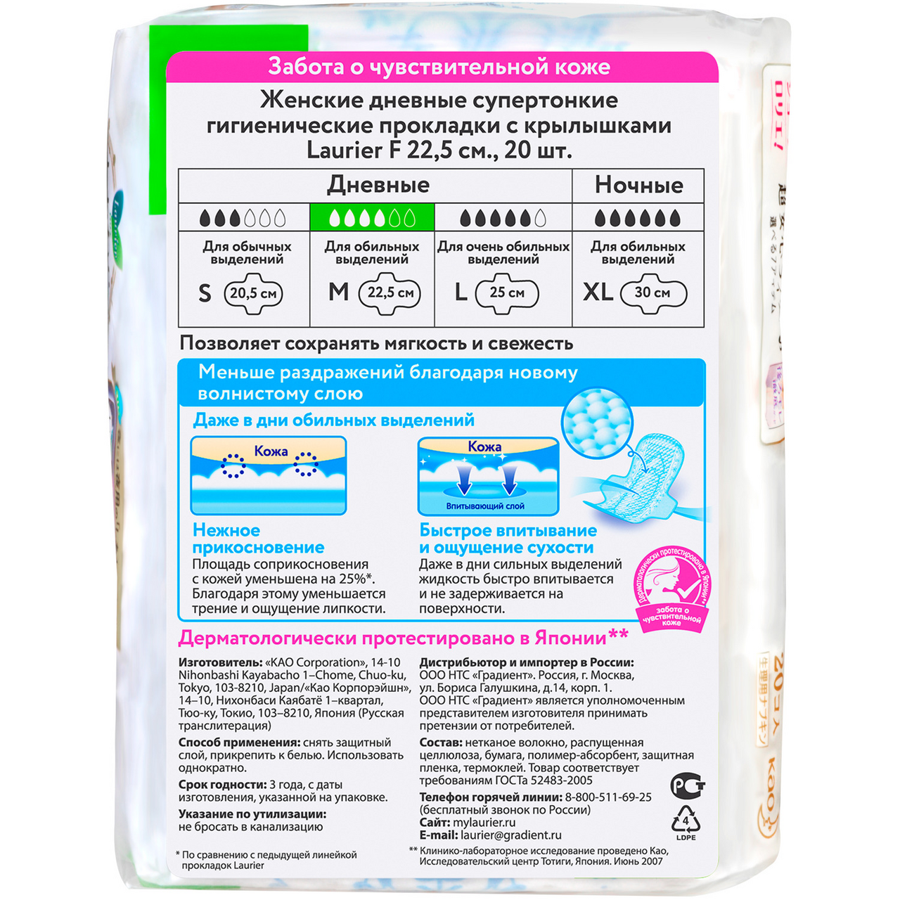 Прокладки ежедневные Laurier F супертонкие, 20шт