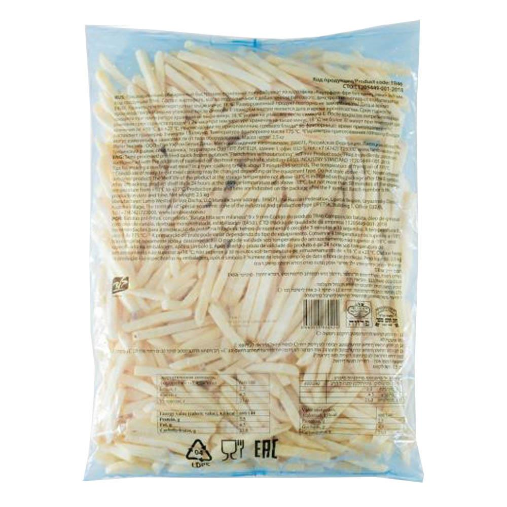 Картофель фри Triumph без панировки быстрозамороженный 9 x 9мм, 2.5кг