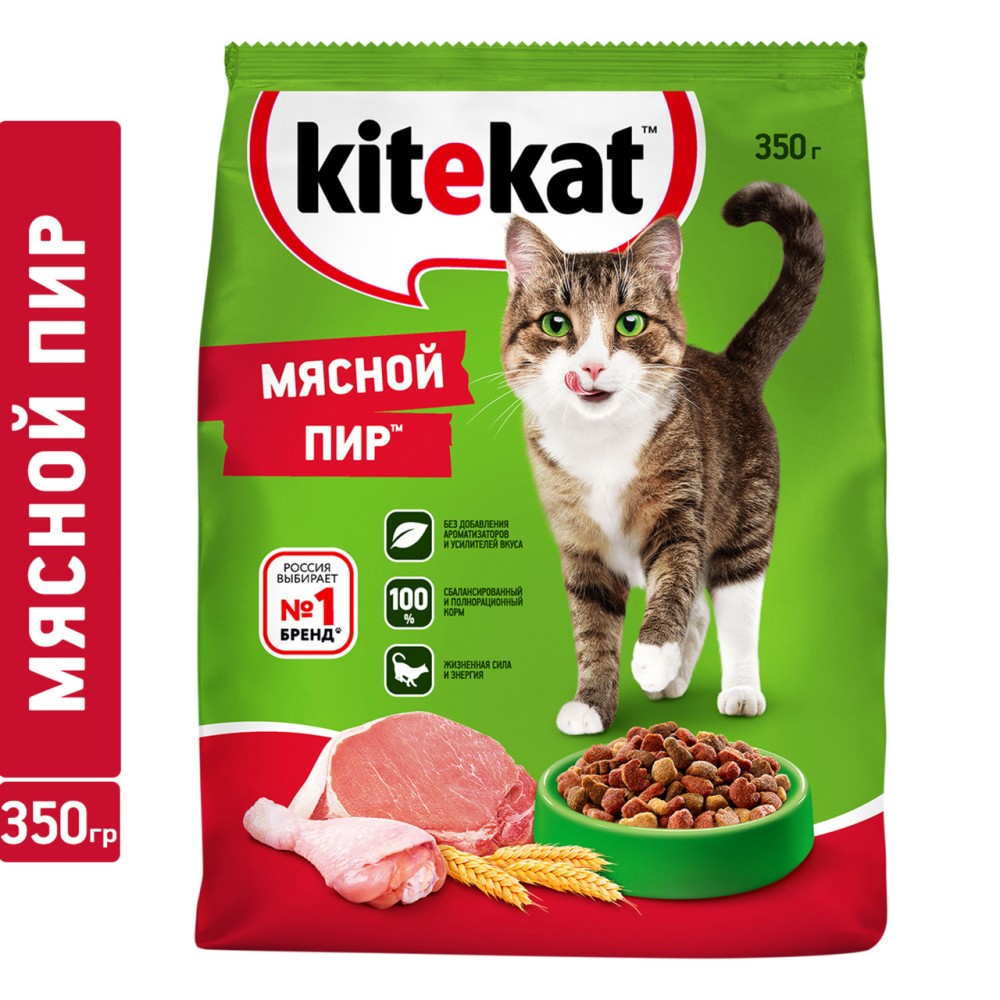 Корм для кошек Kitekat мяcной пир 350г