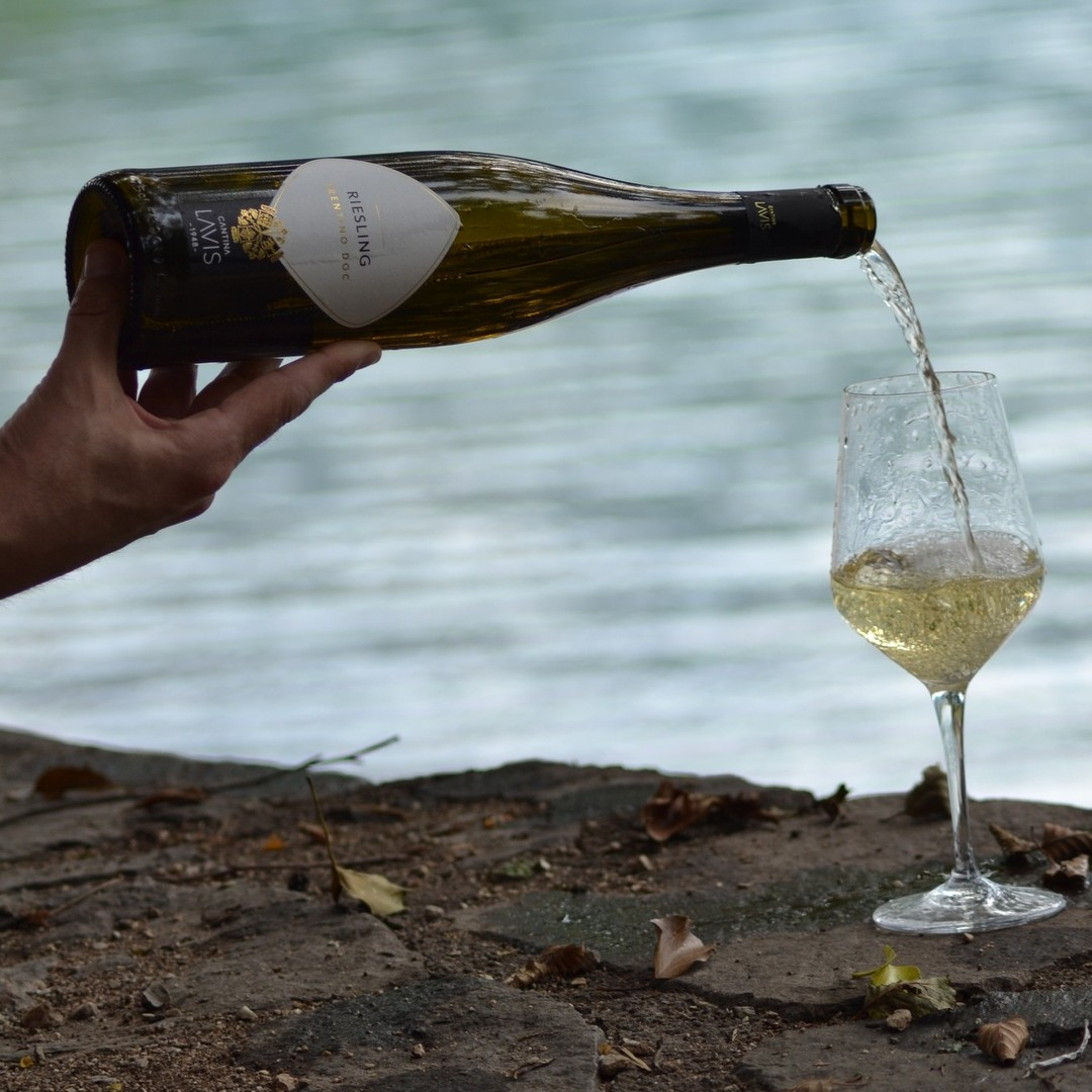 Вино Lavis Riesling белое полусухое, 0.75л