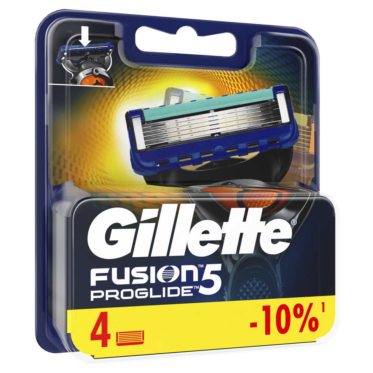 Кассеты сменные для бритвенного станка Gillette Fusion Proglide 4шт