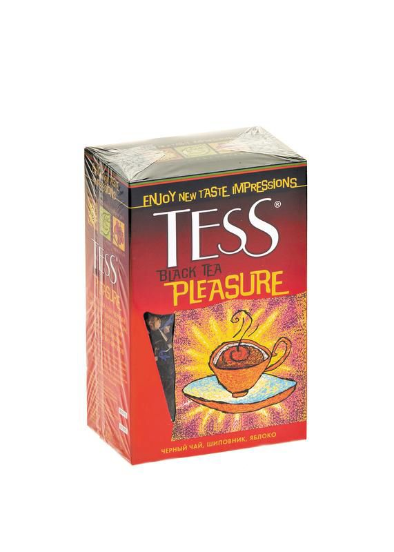 Чай Tess pleasure, черный, 200 г. Tess pleasure 200г. Чай Tess Плэжа черный 200г.