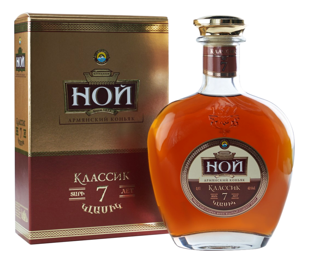 Коньяк Ной Классик 7 лет в подарочной упаковке, 0.5л