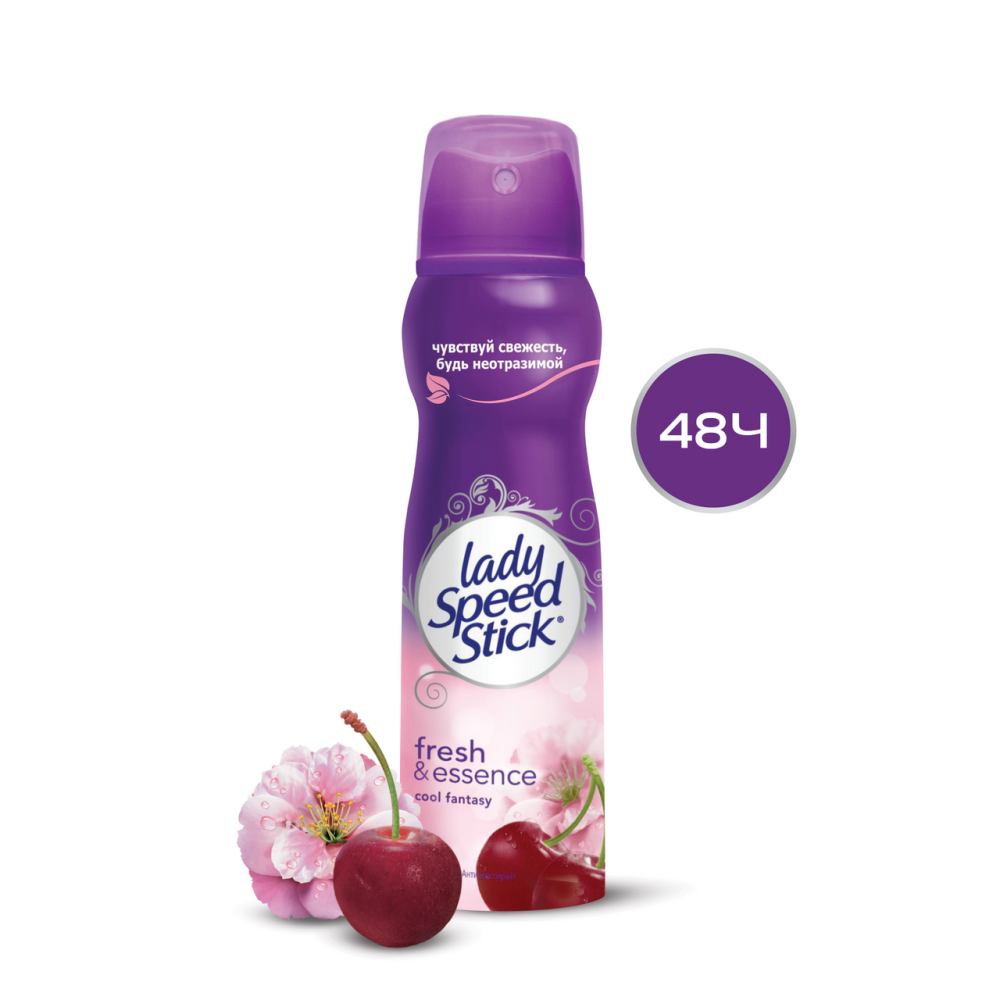 Дезодорант-антиперспирант Lady Speed Stick Fresh&Essence Вишня спрей 150мл