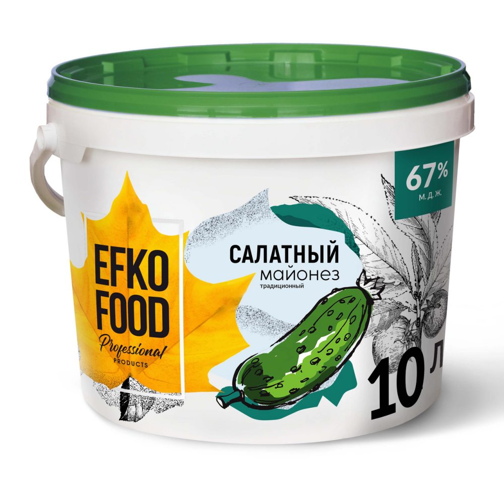 Майонез Efko Food салатный 67%, 10л