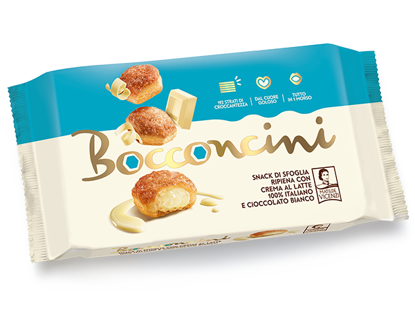 Пирожные Vicenzi Bocconcini слоеные с молочным кремом, 100г