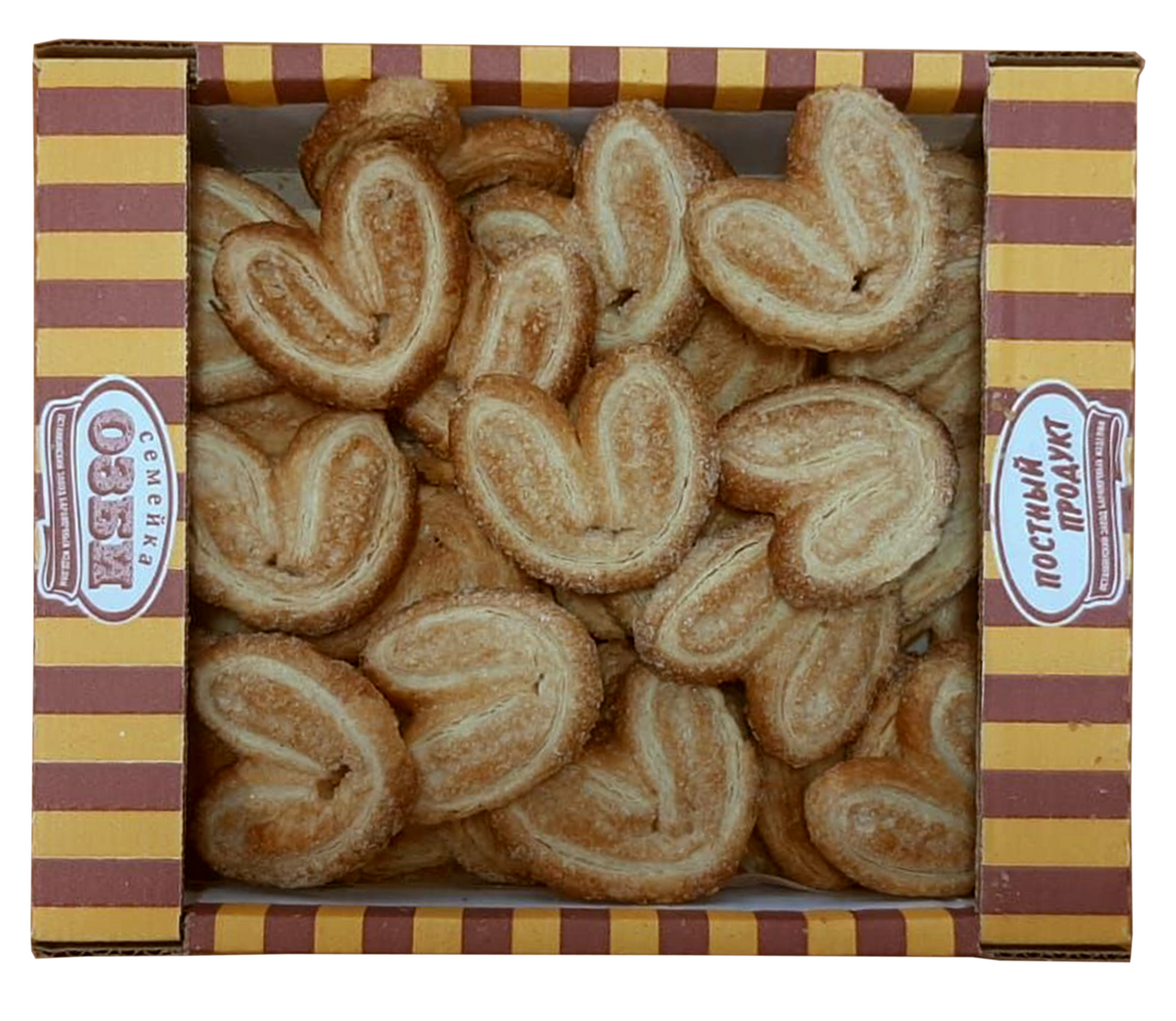 Изделие слоеное Семейка Озби мини плюшки с сахаром лайт, 500г