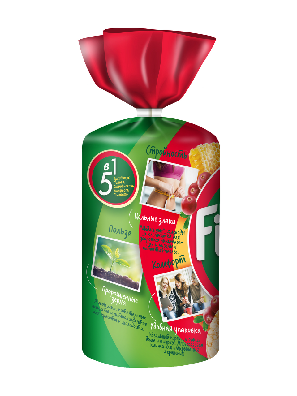 Хлебцы мультизлаковые Fitstart Брусника Имбирь и Мед 100 г