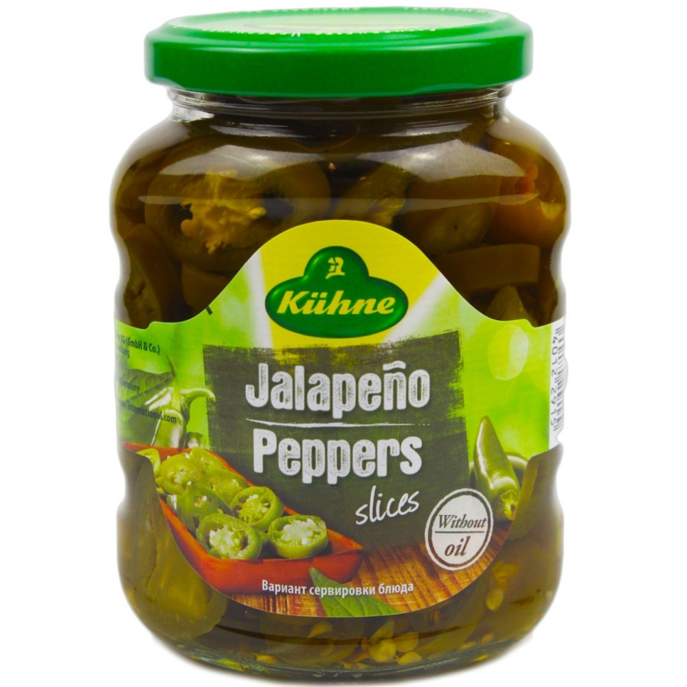 Перец Kuhne Халапеньо резаный 330 г