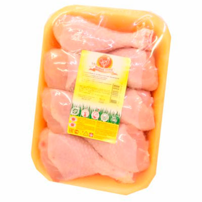 Голень цыпленка-бройлера с кожей охлажденная подложка ЯСНЫЕ ЗОРИ ~ 1кг