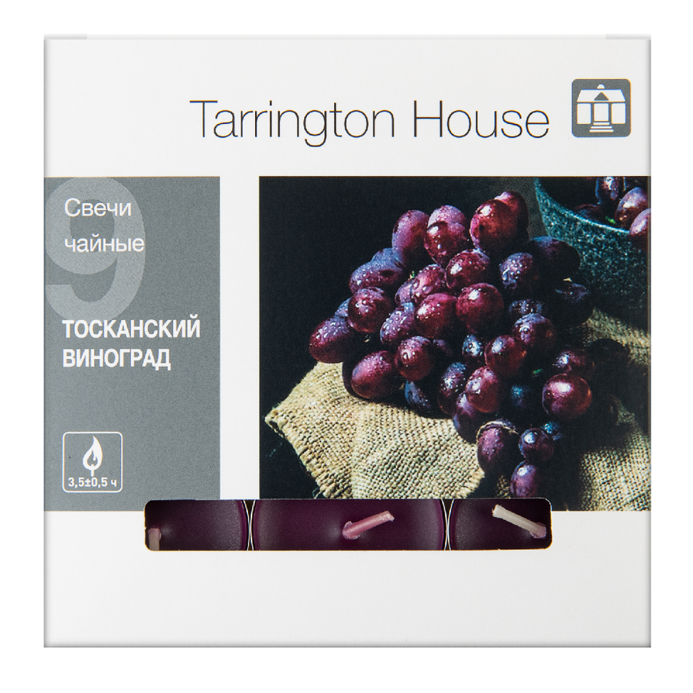 Tarrington House Свеча Чайная ароматическая Тосканский виноград, 9шт