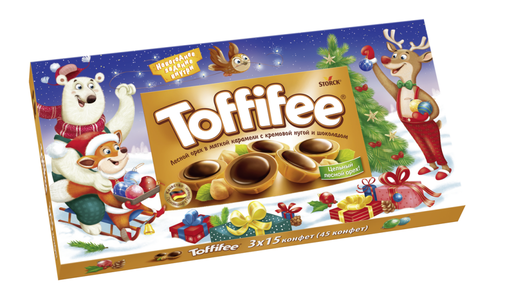 Набор конфет Toffifee Санта и друзья, 375г