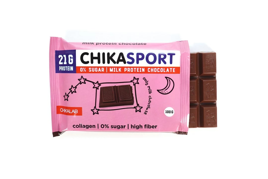 Шоколад Chikalab Chika Sport протеиновый молочный, 100г