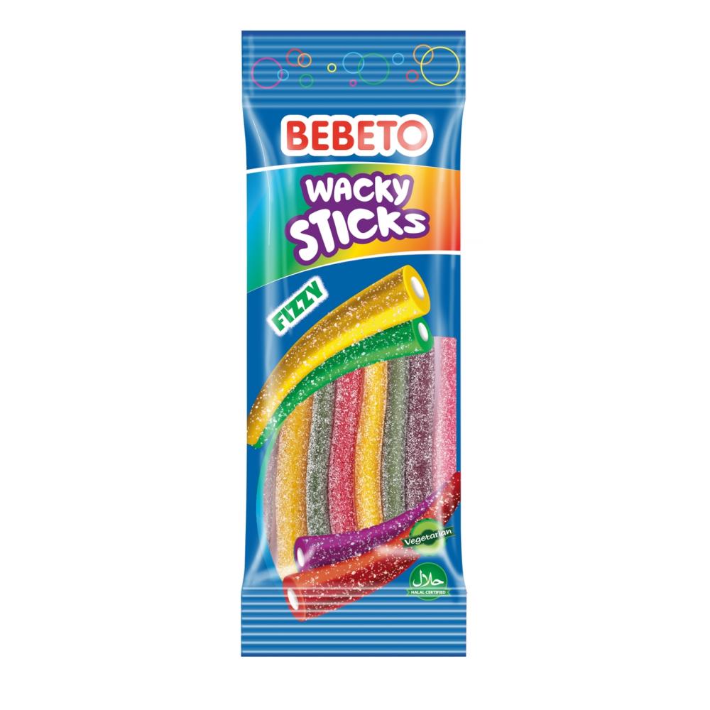 Мармелад жевательный Bebeto Wacky Sticks Fizzy, 75г