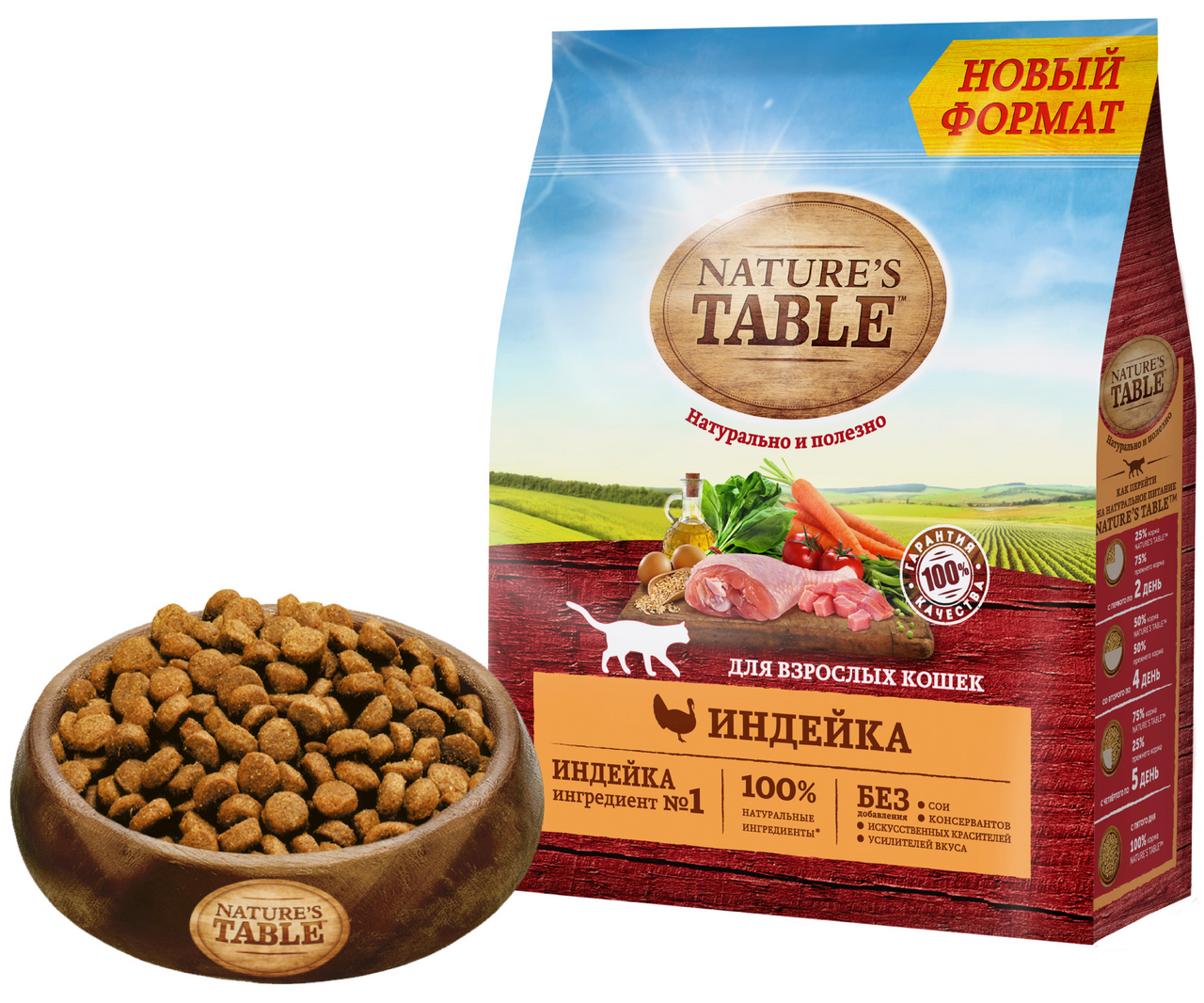 Корм Nature's Table для кошек с индейкой 1,1 кг