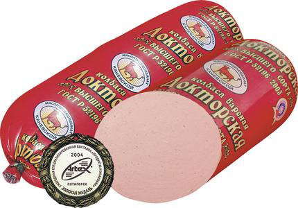 Колбаса Каневской Докторская вареная высший сорт ГОСТ, ~1.4кг