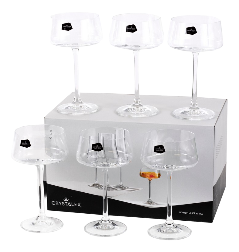 Набор бокалов-креманок для шампанского Crystal Bohemia Xtra, 220мл х 6шт