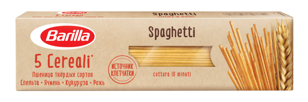 Макаронные изделия Barilla Spaghetti 5 Злаков, 450г