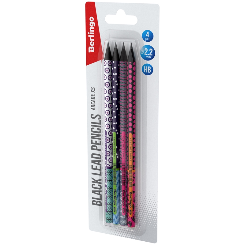 НАБОР КАРАНДАШЕЙ Ч/Г 4ШТ.,HB,Ч