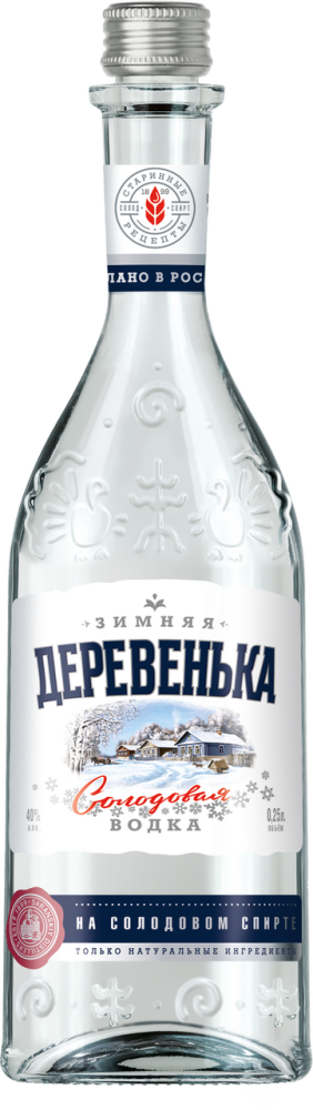 Водка Деревенька зимняя, 0.25л
