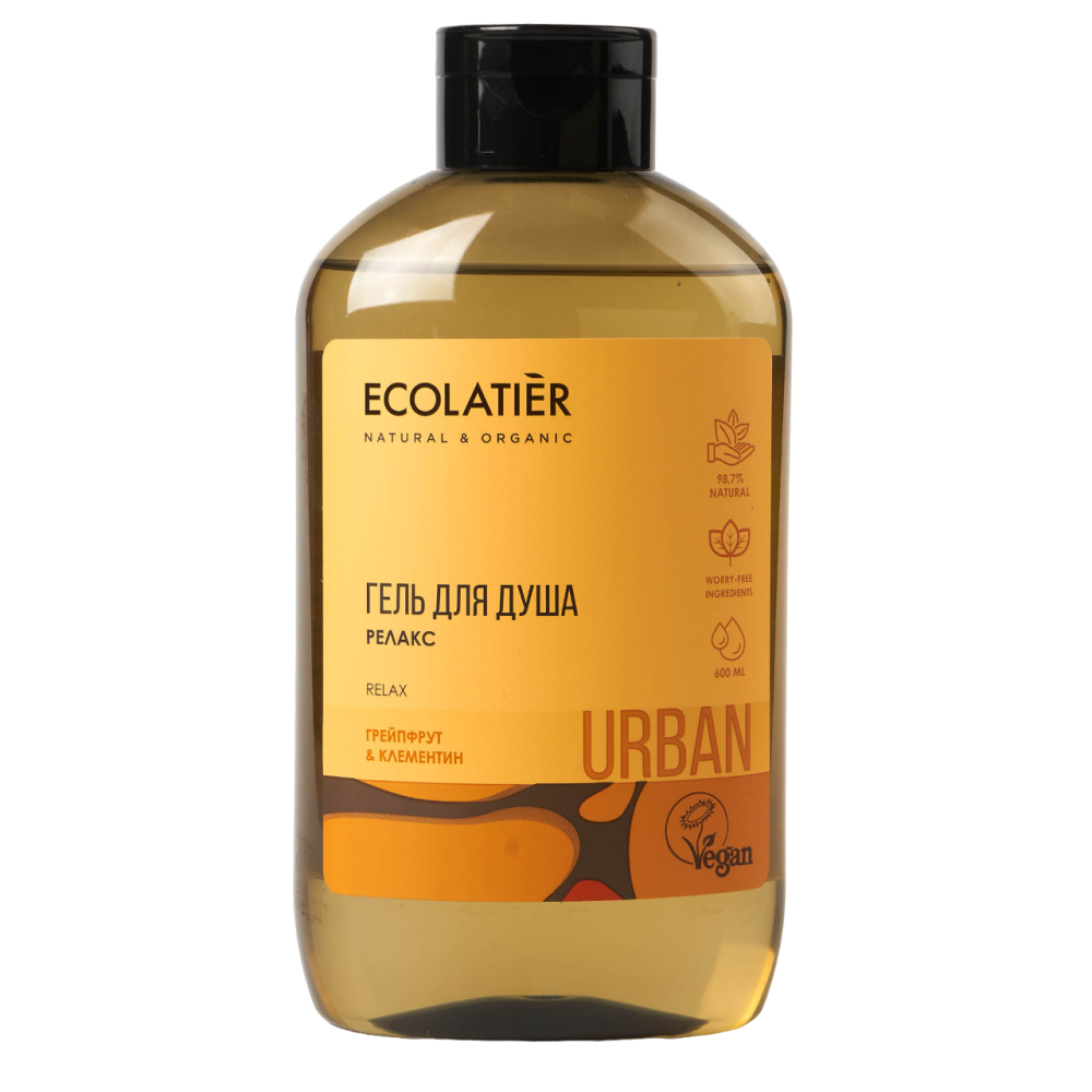 Гель Ecolatier для душа Релакс грейпфрукт-клементин, 600мл