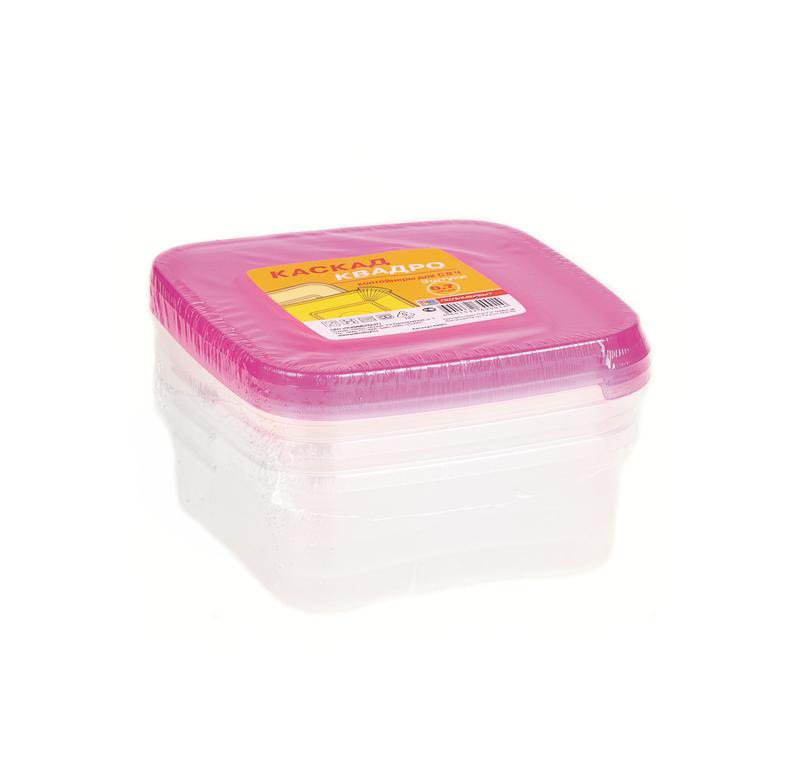 Комплект контейнеров Полимербыт Каскад квадро 700 мл 3 шт