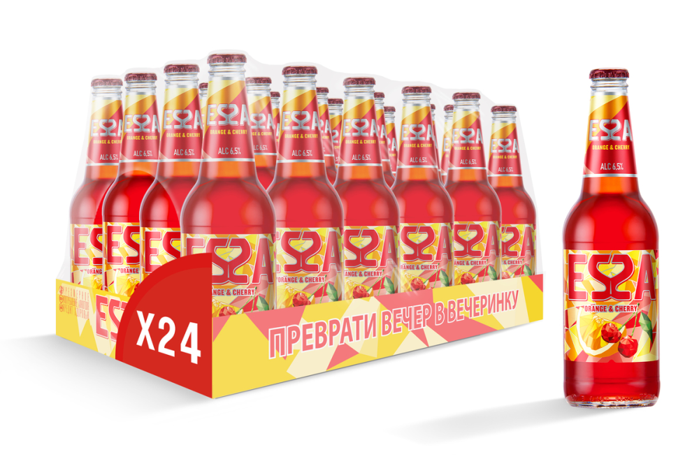 Напиток Essa пивной апельсин-вишня, 0.4л x 24 шт