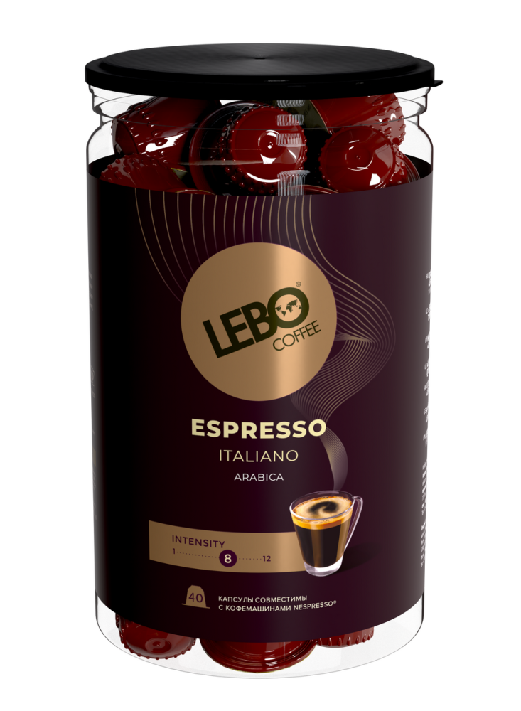 Кофе Lebo Espresso Italiano для кофемашин 40шт, 220г